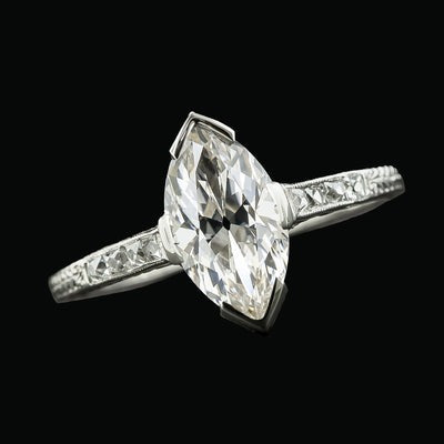 Echt Marquise Old Miner Diamond Ring V Prong Set sieraden 4,75 Karaat
