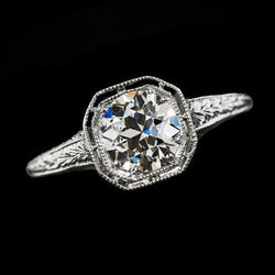 Ronde Oud Mijn Slijpsel Natuurlijke uit de a aarde gewonnen Diamanten Solitaire Ring Vintage Stijl 2.50 Karaat