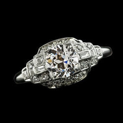 Echt Ronde Oude Mijnwerker Diamanten Ring 3,25 Karaat Witgoud 14K Sieraden