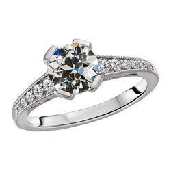 Natuurlijke Diamanten Ring 3.50ct - Witgoud 14K