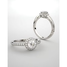 Afbeelding in Gallery-weergave laden, Echt Diamant Halo Ring 3,70 Karaat Ovale Vrouwen Sieraden
