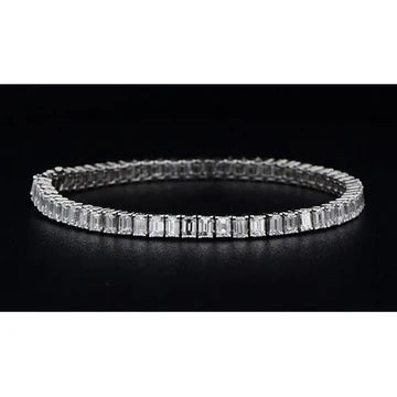 Echt Diamanten Baguette Armband Wit Goud