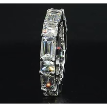 Afbeelding in Gallery-weergave laden, Echt Diamanten Band Trouwring 6,30 Karaat Witgoud 14K Sieraden
