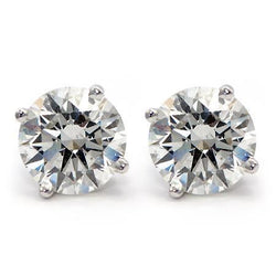 Natuurlijke Diamanten Oorbellen 3.00ct - Witgoud 14K
