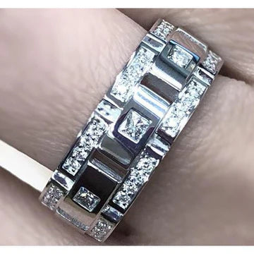 Echt Diamanten Eternity Trouwring 2,72 Karaat Heren Sieraden