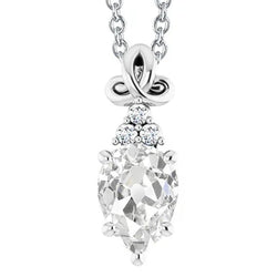 Natuurlijke Diamanten Hanger 3.50ct - 14K Witgoud