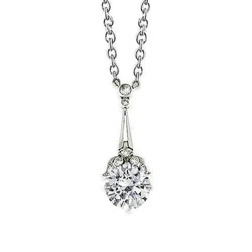 Echt Diamanten Journey Hanger Ketting 1,25 Karaat Witgoud 14K