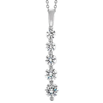 Echt Diamanten Journey Hanger Vijf Stenen 4,10 Karaat Dames Sieraden Nieuw