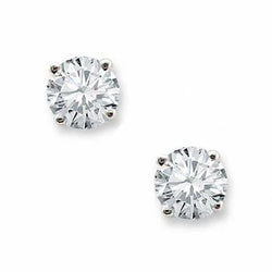 Natuurlijke Echte (Niet Labgekweekt) Diamanten Oorknopjes 3 Karaat Prong Gezet Witgoud Sieraden