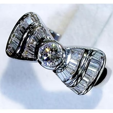 Afbeelding in Gallery-weergave laden, Echt Diamanten Ring 2,50 Karaat Vlinderdas F VS1 VVS1 Witgoud 14K Sieraden
