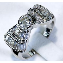 Afbeelding in Gallery-weergave laden, Echt Diamanten Ring 2,50 Karaat Vlinderdas F VS1 VVS1 Witgoud 14K Sieraden
