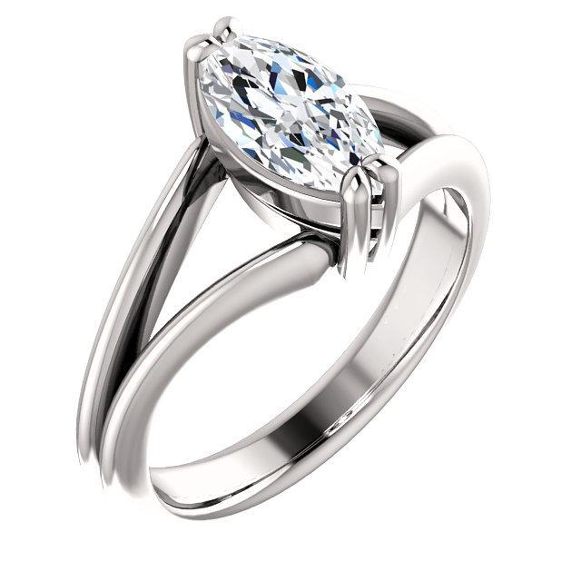 Echt Diamanten Solitaire Ring 1,50 Karaat Dubbele Klauwtand Set Gespleten Schacht