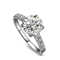 Echt Diamanten Trouwring 2,45 Karaat Sieraden 14K Witgoud