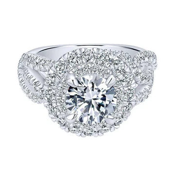 Echt Diamanten Verlovingsring Halo 2,25 Karaat