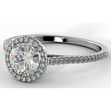 Afbeelding in Gallery-weergave laden, Echt Diamanten Verlovingsring Halo
