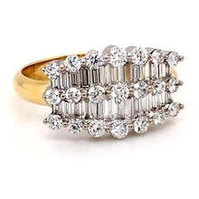 Afbeelding in Gallery-weergave laden, Echt Diamond Baguette Band
