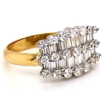 Afbeelding in Gallery-weergave laden, Echt Diamond Baguette Band
