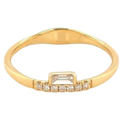 Echt Diamond Band Prong Set 0,71 Karaat Dames Geel Goud 14K Sieraden Nieuw