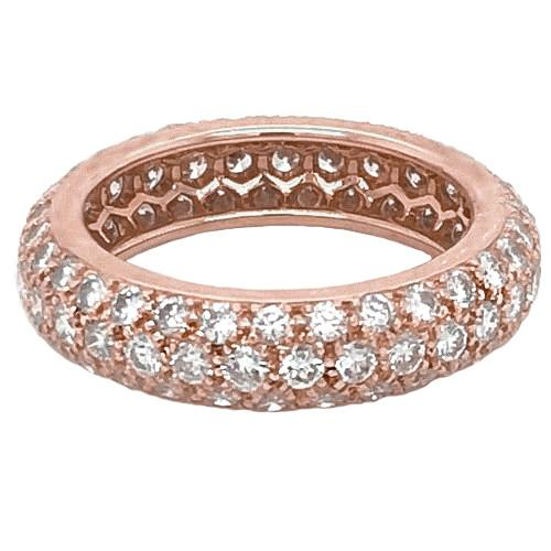 Echt Diamond Eternity Band 3,36 Karaat Roségouden Dames Sieraden