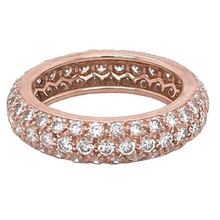 Afbeelding in Gallery-weergave laden, Echt Diamond Eternity Band 3,36 Karaat Roségouden Dames Sieraden
