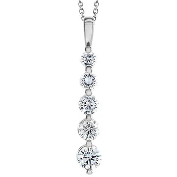 Echt Diamond Journey Hanger 4,10 Karaat Dames Sieraden Wit Goud 14K