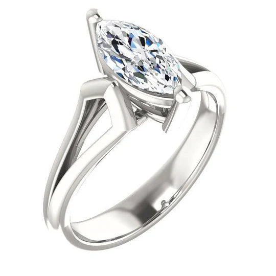 Echt Diamond Solitaire Ring 1,50 Karaat Mand Instelling Vrouwen Sieraden