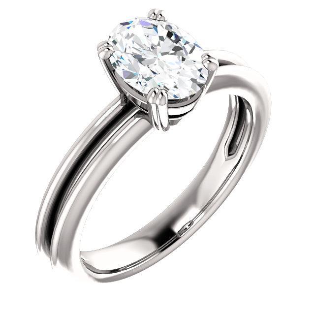 Echt Diamond Solitaire Verlovingsring 2 Karaat Gespleten Schacht Vrouwen Sieraden