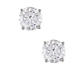 Echt Diamond Stud Earring Solid White Gold Women Jewelry 2 Karaat