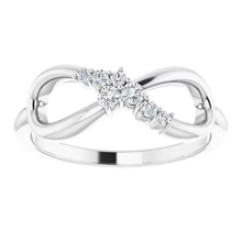 Afbeelding in Gallery-weergave laden, Echt Diamond Wedding Anniversary Band 0,39 Karaat Infinity Dames Sieraden
