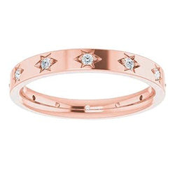 Echt Diamond Wedding Eternity Band 0.36 Karaat Rose Goud 14K Nieuw