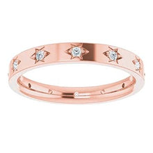 Afbeelding in Gallery-weergave laden, Echt Diamond Wedding Eternity Band 0.36 Karaat Rose Goud 14K Nieuw
