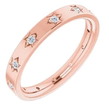 Afbeelding in Gallery-weergave laden, Echt Diamond Wedding Eternity Band 0.36 Karaat Rose Goud 14K Nieuw
