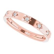 Afbeelding in Gallery-weergave laden, Echt Diamond Wedding Eternity Band 0.36 Karaat Rose Goud 14K Nieuw
