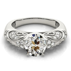 Echt Oude Geslepen Diamanten Fancy Ring Vintage Stijl Dames Sieraden 2,75 Karaat