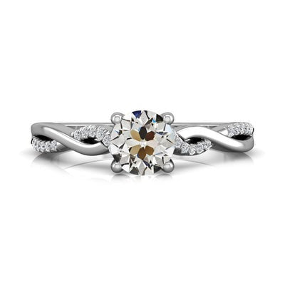 Echt Oude Mijne Geslepen Diamanten Jubileumring Prong Infinity Stijl 2,50 Karaat