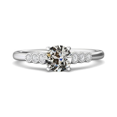 Echt Ronde Oude Mijn Geslepen Diamanten Ring Prong Bezel set Sieraden 2,50 Karaat