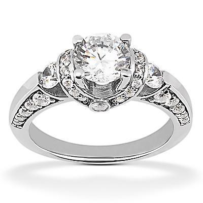 Echt Diamanten Verlovingsring Geaccentueerd Wit Goud 1,70 Ct.