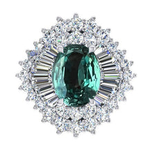 Afbeelding in Gallery-weergave laden, Echte Alexandriet Diamant Ring Verklaring Sieraden
