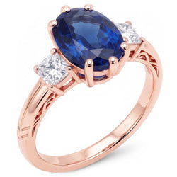 Echte Diamant Ring 2.50 Karaat - 14K Roségoud