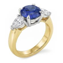 Afbeelding in Gallery-weergave laden, Echte Diamant Ring 2 Karaat - 14K Bicolor Goud
