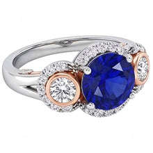 Afbeelding in Gallery-weergave laden, Echte Diamant Ring 3.50 Karaat - 14K Bicolor Goud
