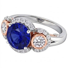 Afbeelding in Gallery-weergave laden, Echte Diamant Ring 3.50 Karaat - 14K Bicolor Goud
