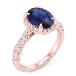Echte Diamant Ring 3.50 Karaat - 14K Roségoud