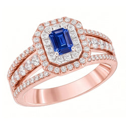 Echte Diamant Ring 3 Karaat - 14K Bicolor Goud