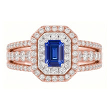 Afbeelding in Gallery-weergave laden, Echte Diamant Ring 3 Karaat - 14K Bicolor Goud
