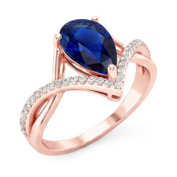 Echte Diamant Ring 4.50 Karaat - 14K Roségoud