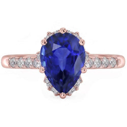 Echte Diamant Ring 4 Karaat - 14K Roségoud