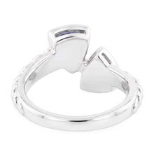 Afbeelding in Gallery-weergave laden, Echte Edelsteen Ring Triljoen Bezel Set Blauwe Saffier 1 Karaat Touw Stijl
