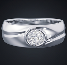 Afbeelding in Gallery-weergave laden, Echte Ovale Diamant Ring Heren Juwelen Omlijsting
