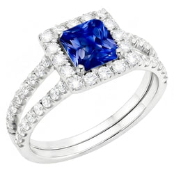 Echte Saffier Eternity Ring 3 Karaat